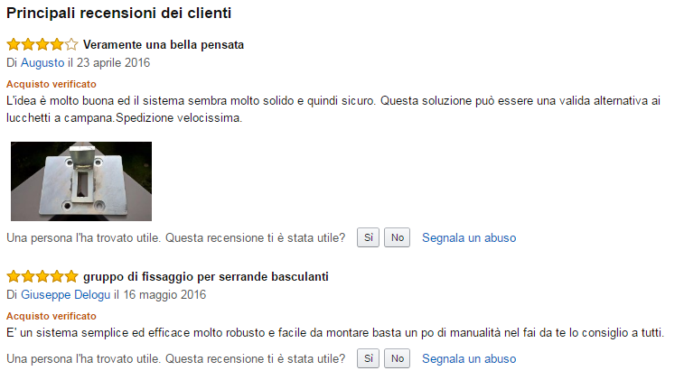 Feedback Clienti Amazon